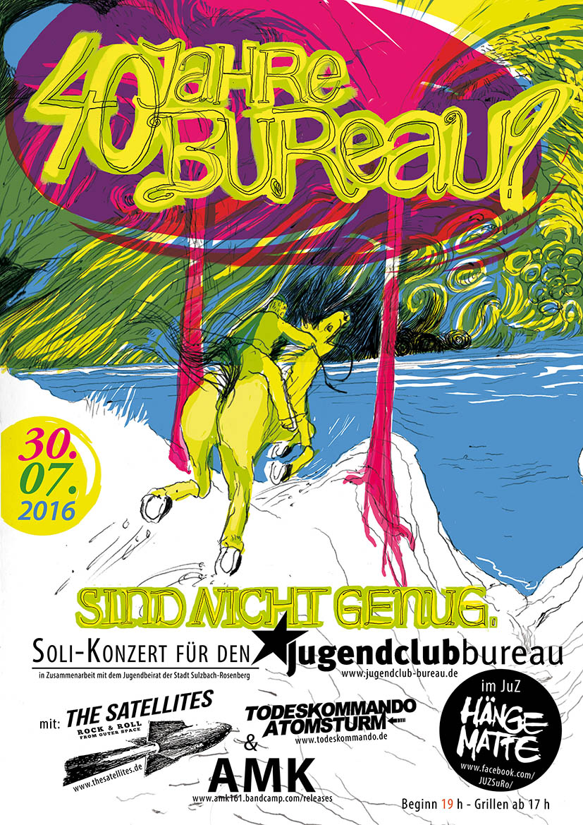 contemporary Illustration Stephanie Heike vibrant psychedelic posterart poster jugendclubbureau