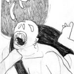 Stephanie Heike Drawing Illustration Würstl schnappen Begehren verzehren